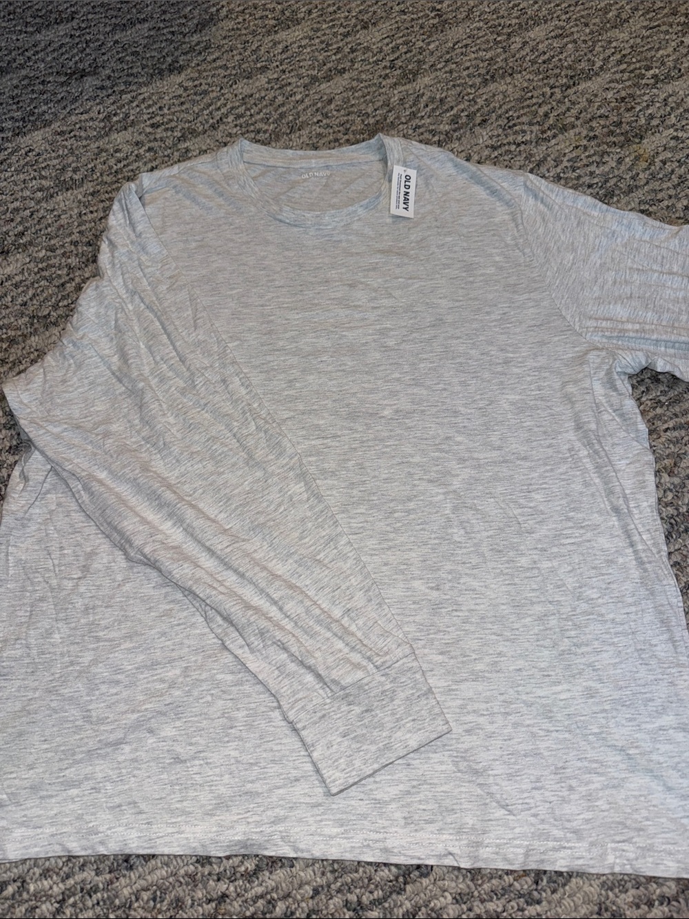 Old Navy Men’s Long Sleeve Crew Tee - Heather Gray